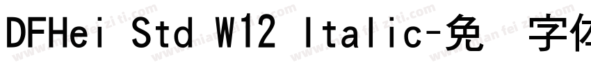 DFHei Std W12 Italic字体转换